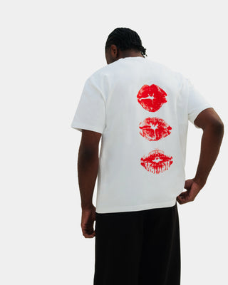 RED LIPS TEE WHITE