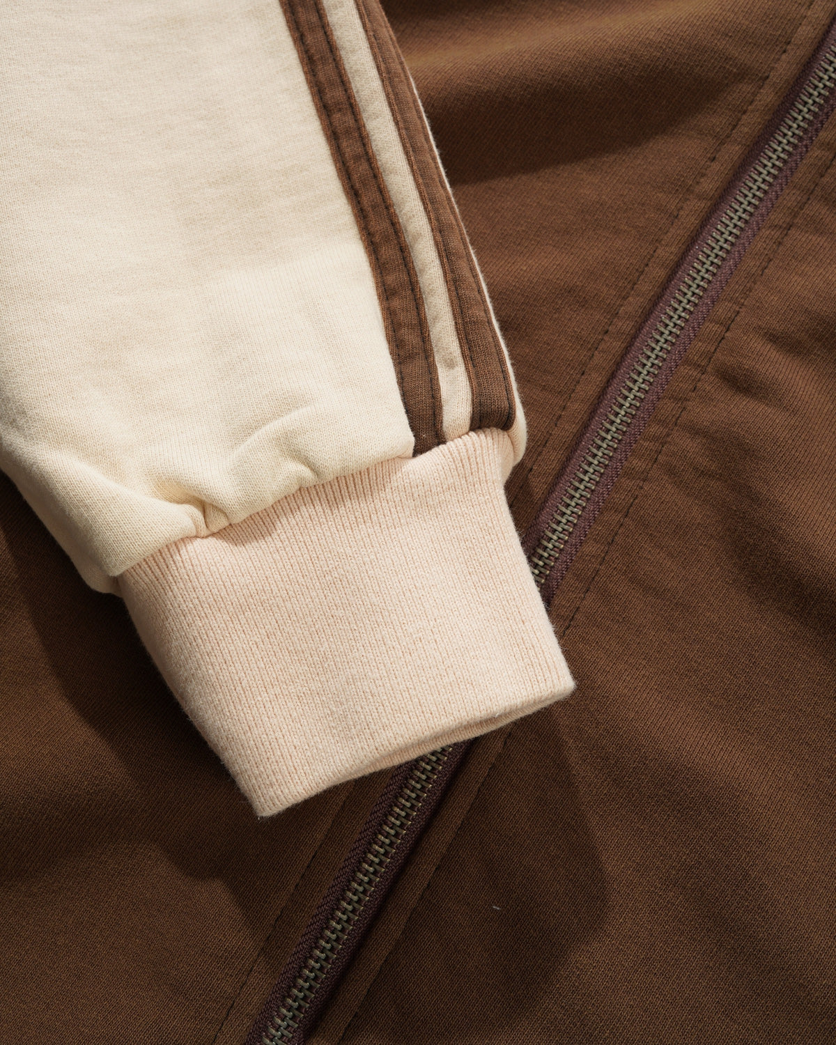 TUNNEL FLEECE TRACK JACKET CHOCOLATE/BEIGE
