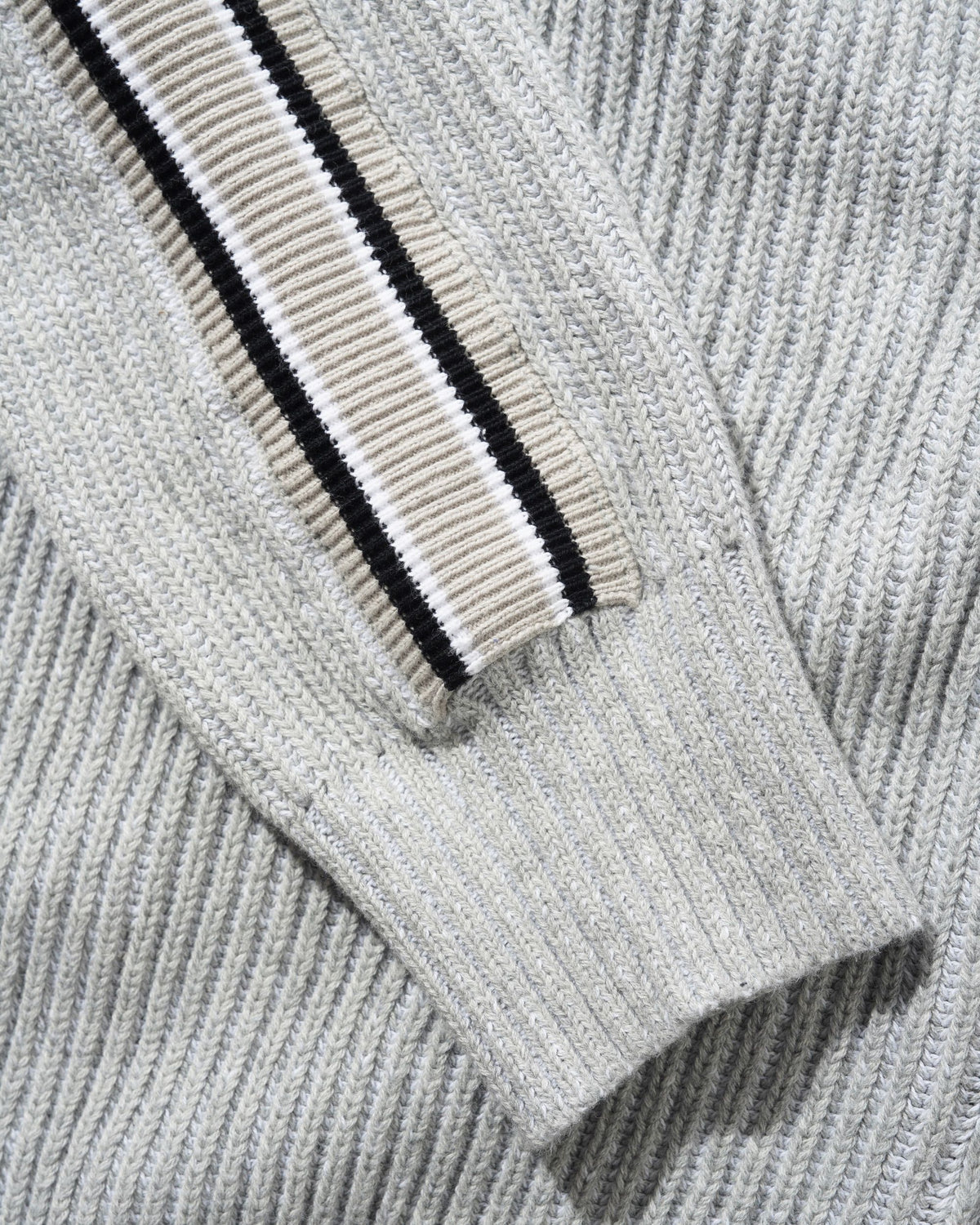 CLUB ZIP-THRU KNIT ASH