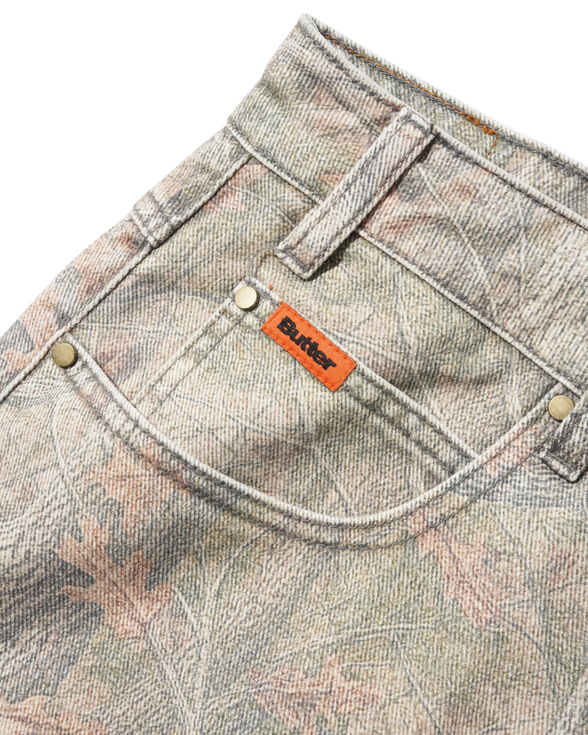 BAGGY DENIM JEANS FOREST CAMO