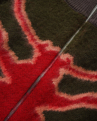 BEETLE ZIP-THRU SWEATER OLIVE