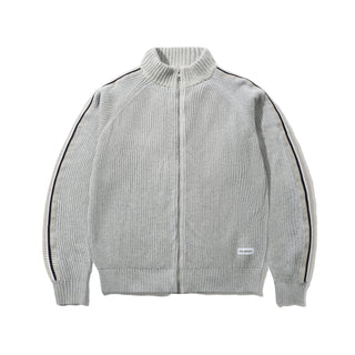 CLUB ZIP-THRU KNIT ASH