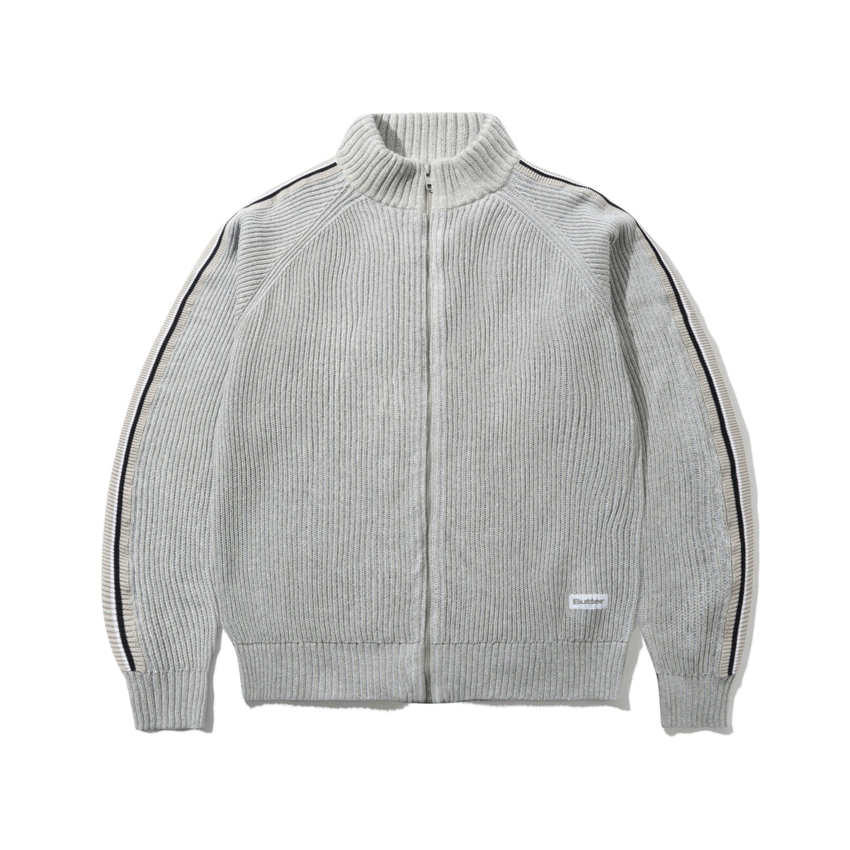 CLUB ZIP-THRU KNIT ASH