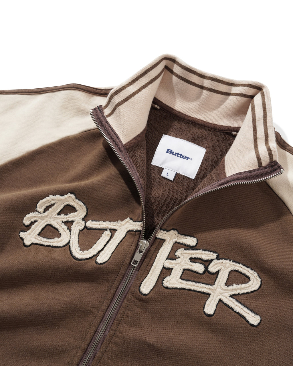TUNNEL FLEECE TRACK JACKET CHOCOLATE/BEIGE