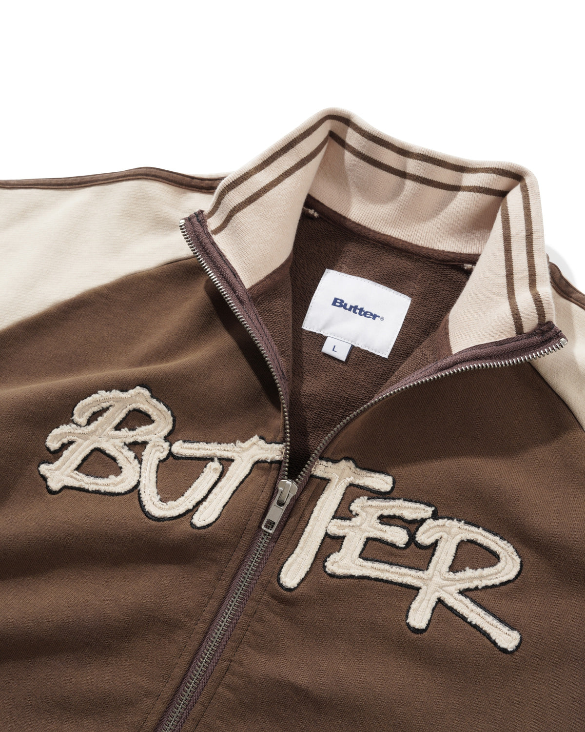 TUNNEL FLEECE TRACK JACKET CHOCOLATE/BEIGE