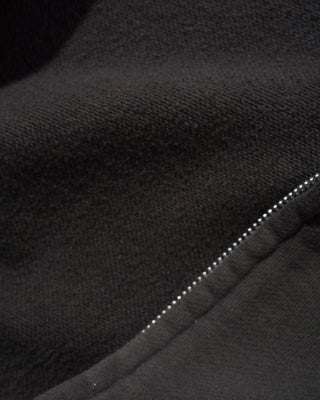 STRETCH ZIP-THRU HOODIE WASHED BLACK