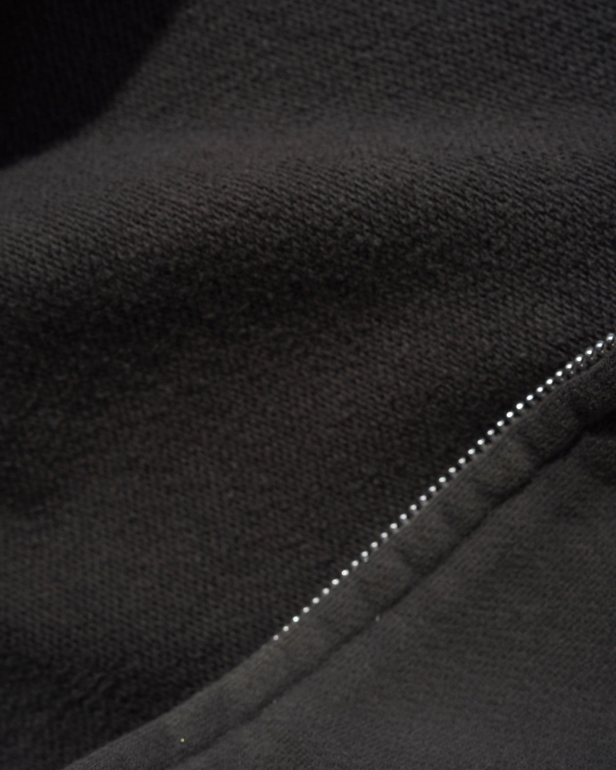 STRETCH ZIP-THRU HOODIE WASHED BLACK