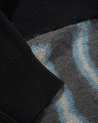 BEETLE ZIP-THRU KNIT SWEATER BLACK