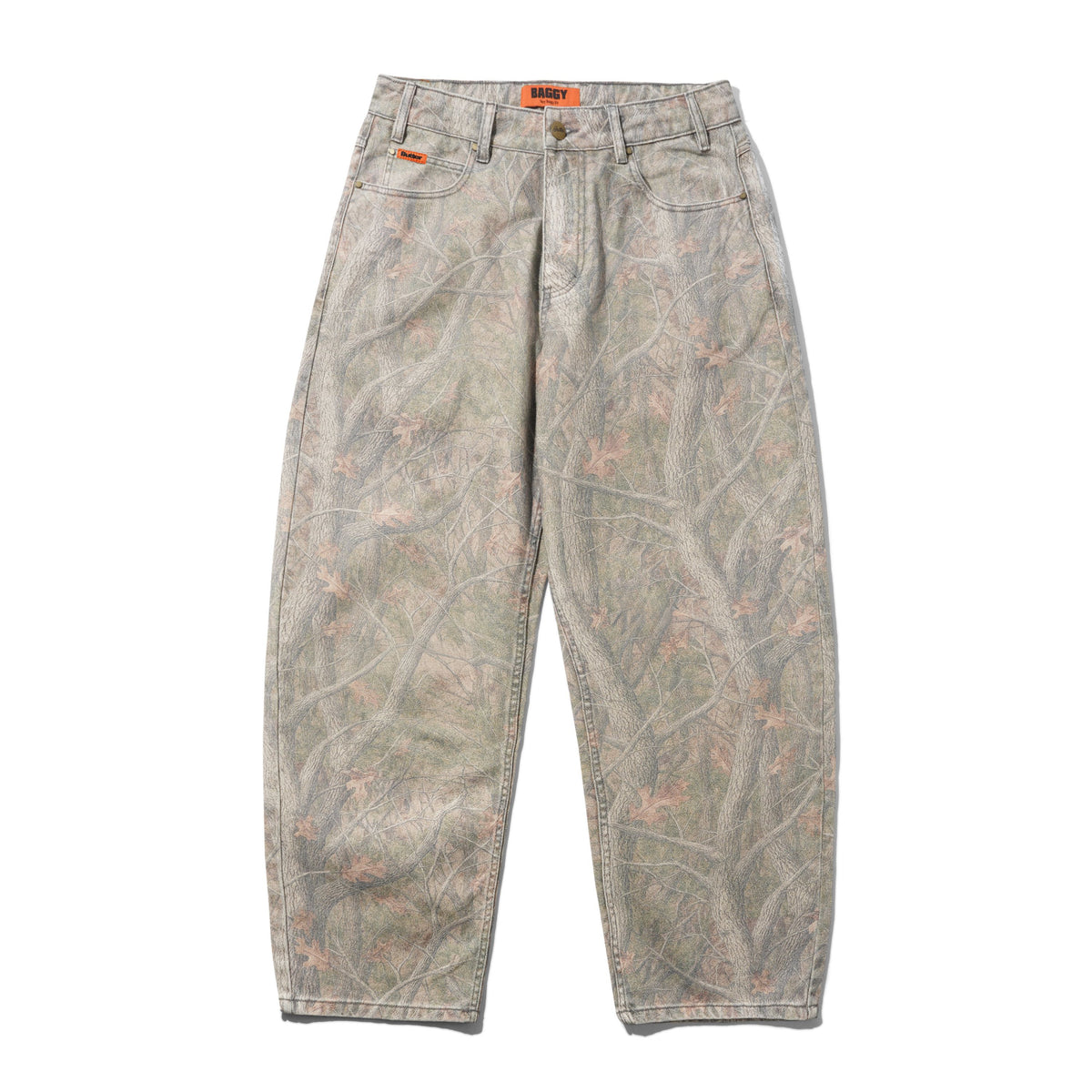 BAGGY DENIM JEANS FOREST CAMO