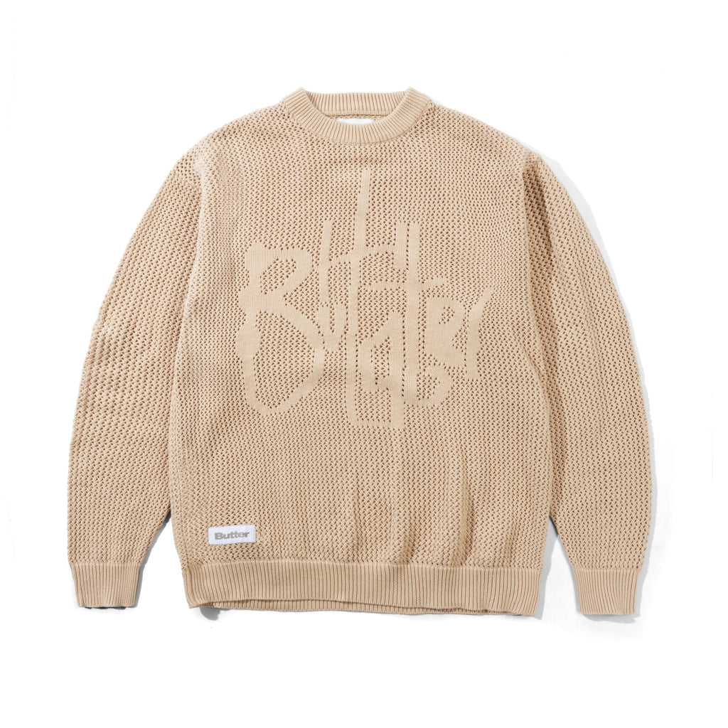 SCRIBBLE KNIT SWEATER CREAM