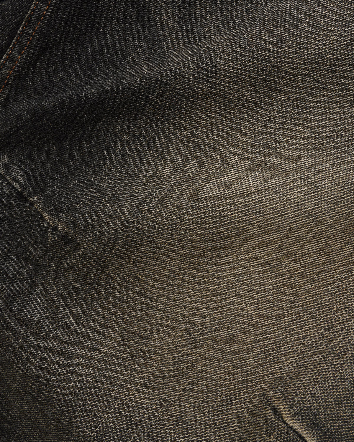 WIDE CUT DENIM JEANS FADED BROWN WASH