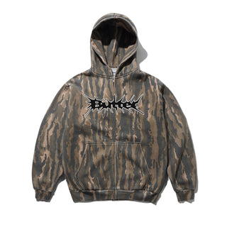 NAIL LOGO ZIP-THRU HOODIE FROG CAMO