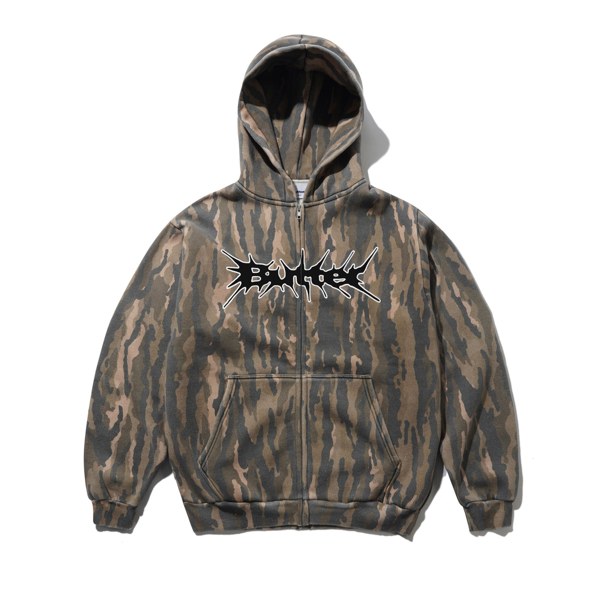NAIL LOGO ZIP-THRU HOODIE FROG CAMO