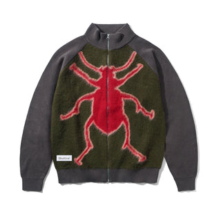 BEETLE ZIP-THRU SWEATER OLIVE