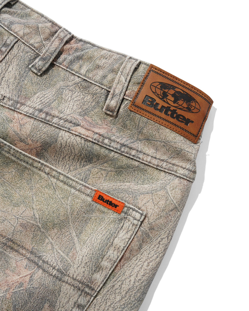 BAGGY DENIM JEANS FOREST CAMO