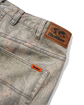BAGGY DENIM JEANS FOREST CAMO