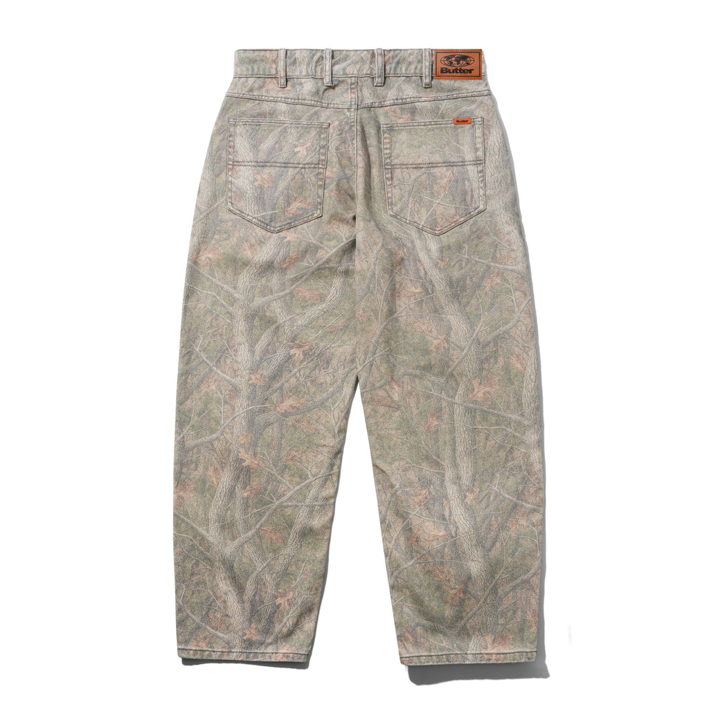 BAGGY DENIM JEANS FOREST CAMO