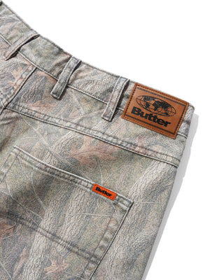 BAGGY DENIM JEANS FOREST CAMO